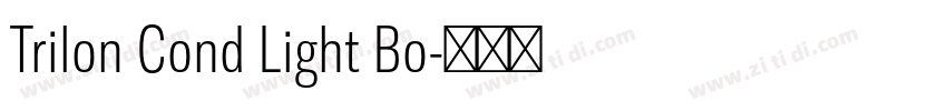 Trilon Cond Light Bo字体转换